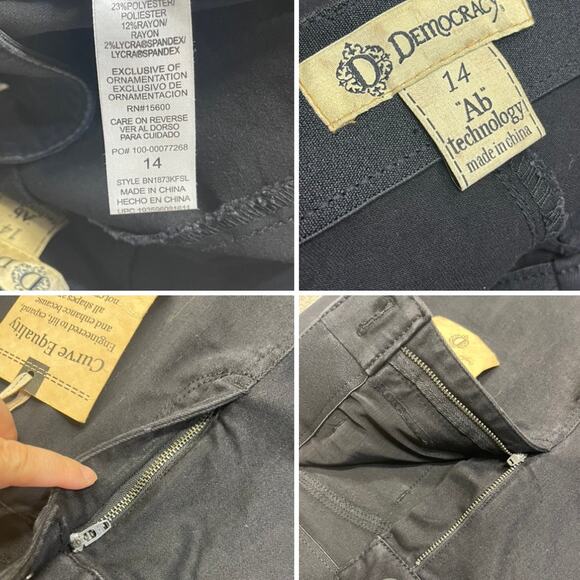 Democracy Womens Ab technology freedom ankle jeans sz 14 high rise black jeans - Picture 10 of 12